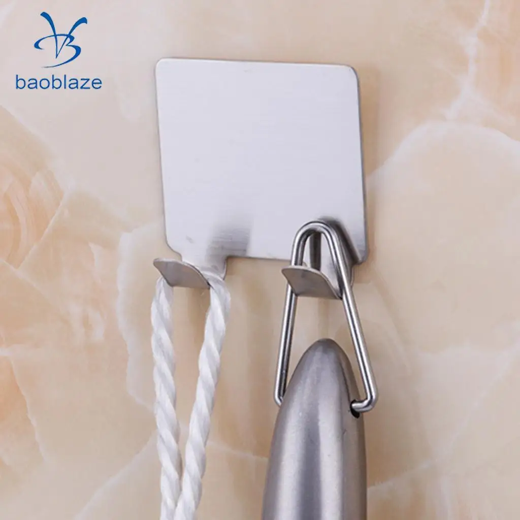 Stainless Steel Bathroom Coat Robe Hat Towel Hanger Rack Hooks 3 Design to Choose