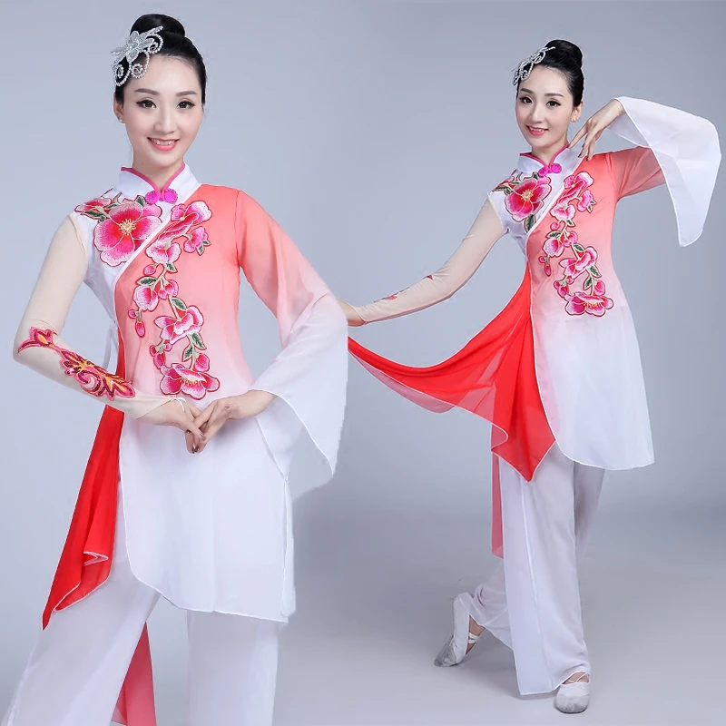 Китайский костюм Hanfu стиль национальные танцевальные костюмы рукава танцевальные классические танцевальные костюмы