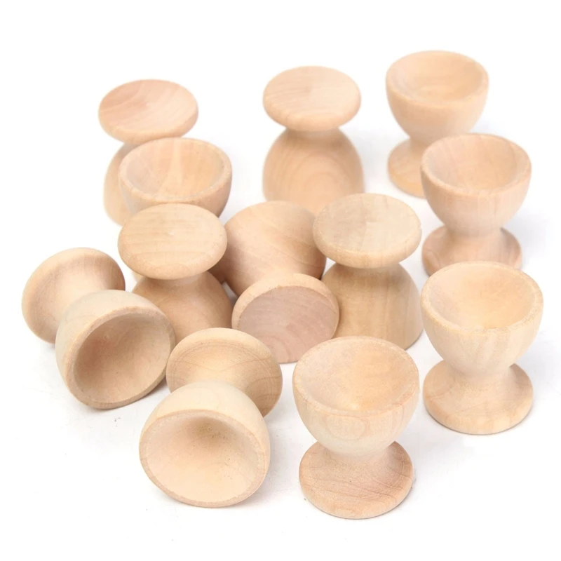 12Pcs Wooden Egg Rack Home Kitchen Eggs Holding Cup Desktop
Refrigerator Egg Tray Container Timber Storage Rack