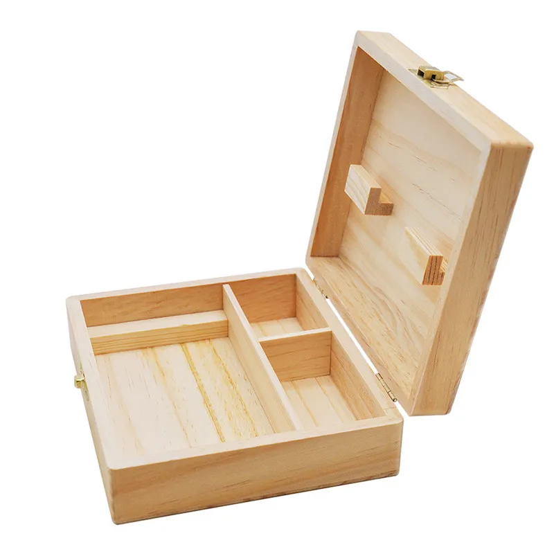 

TENSKE 2019 Organizers Wood Stash khaki Box With Rolling Tray Large And Perfect To Organize Your Accessories Gift Drop #0518