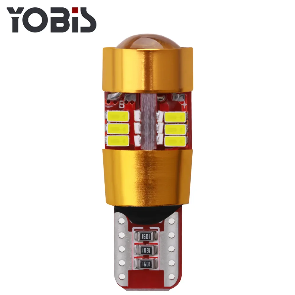 

10pcs lampada LED T10 Canbus W5w Auto Bulb Clearance Lights LED Voiture 12v 27 SMD Light-emitting Diode 3014 Tail Light