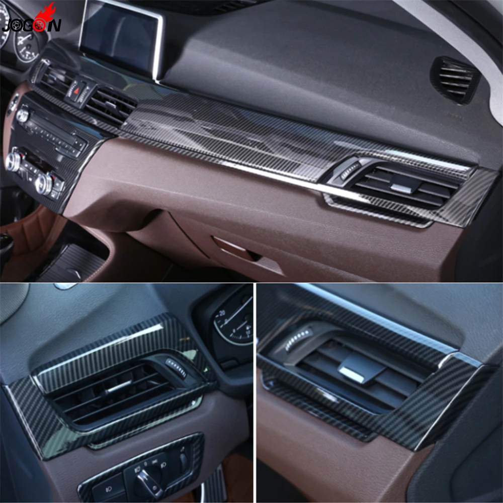 

Interior ABS Front Central Console Dashboard Air Condition Air Vent AC Outlet Trim Cover Trim For BMW X1 F48 2016 2017 LHD