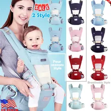 Рюкзаки-кенгуру для малышей с сидением Перевозчик фронтальная эргономичный типа «кенгуру» Обёрточная бумага слинг для малышей для путешествий на возраст от 0 до 24 месяцев