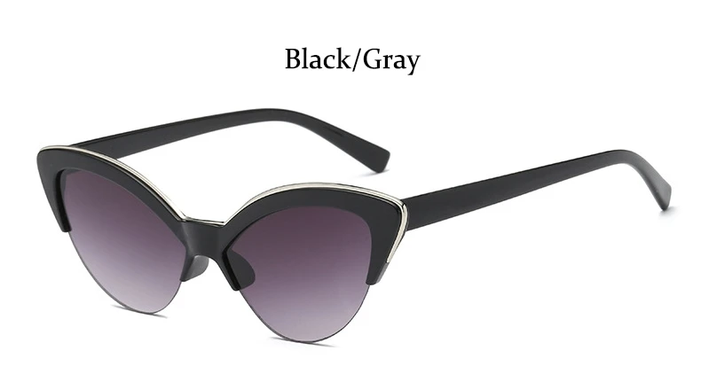 Black Gray Женские сексуальные красные солнцезащитные очки "кошачий глаз", брендовые дизайнерские модные женские солнцезащитные очки с бабочками, Классические солнцезащитные очки для женщин - Цвет линз: Black Gray