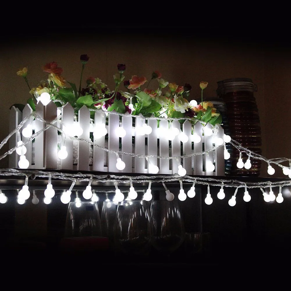 СВЕТОДИОДНЫЕ гирлянды 10 м 80 светодиодов шары на батарейках Сказочный свет праздлик на улице Рождественская вечеринка свадебные украшения