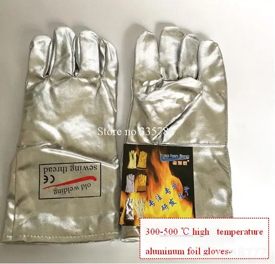 Aislamiento de Alta Temperatura de horneado,1000 Grados Guantes de Papel de Aluminio Guantes Protectores Barbacoa Guantes