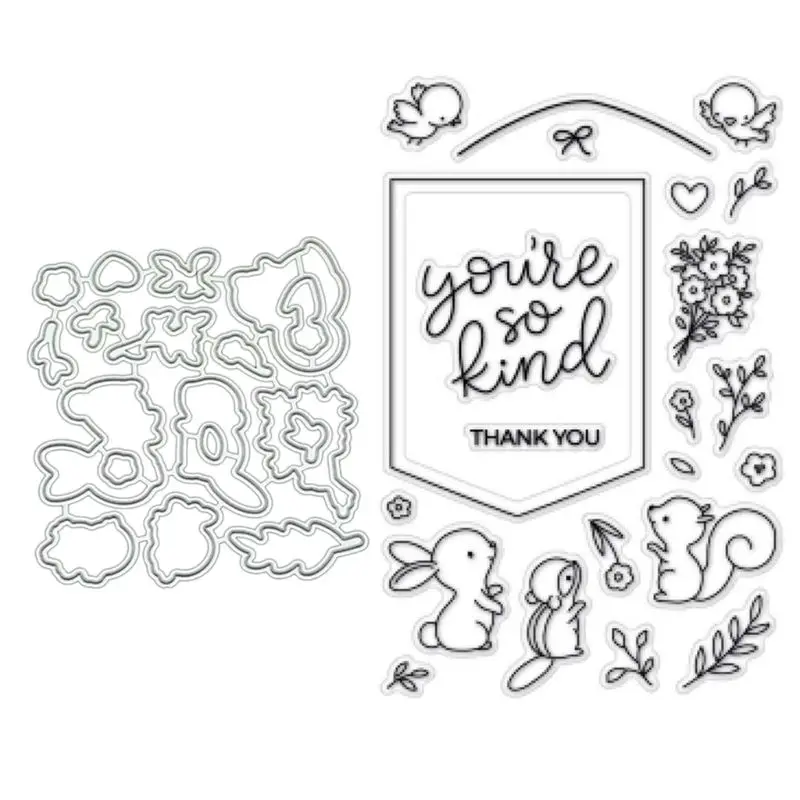 

Rabbit Bird Metal Cutting Dies Cut Stencils for DIY Scrapbooking Photo Album Paper Card Crafts Decorative Embossing