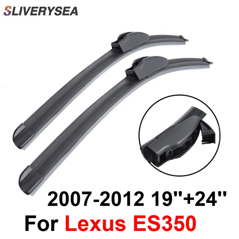 SLIVERYSEA Wiper Blades For Lexus ES350 2007 2012 24"+19" High Quality Iso9001 Natural Rubber
