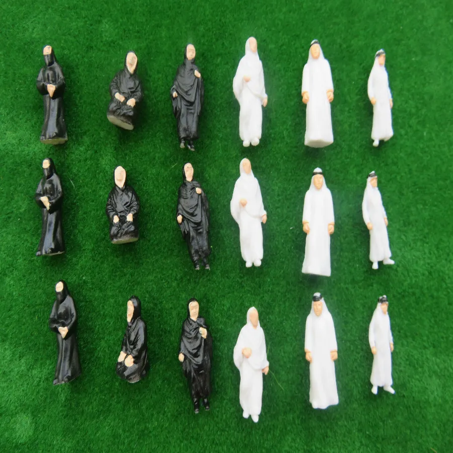 Modellbau Figuren 100 Stück - Maßstäbe 1:100 Bis 1:50, Bemalt