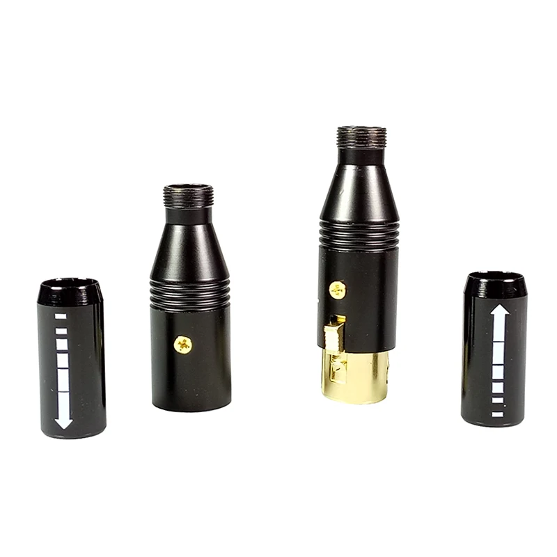 3 Pin XLR Connector High Quality XLR Male Plug+XLR Female Jack Socket Microphone Connector MIC Adapter Cable Termininal-1 (6)