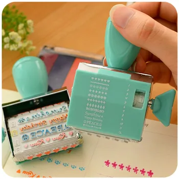 

Creative Cute DIY Craft Roller Stamp12 designs+1 pcs ink pad For Scrapbooking Diary Albums Decorative student gift
