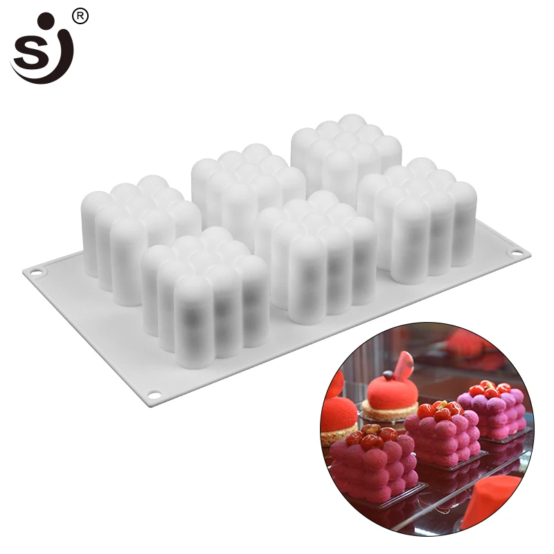 SJ 6 полости формы силиконовые формы для выпечки формы 3d десерт еда геометрические украшения для тортов мусс инструменты