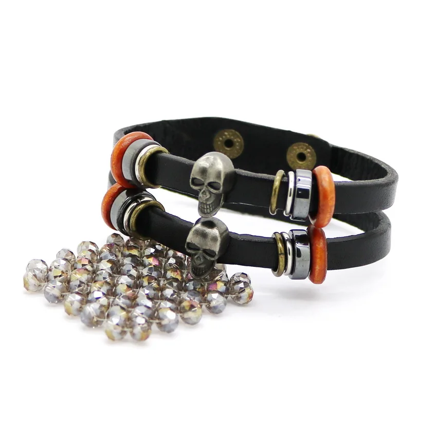 2017 Мужской Ретро Кожаный браслет модный мужской повседневный спортивный