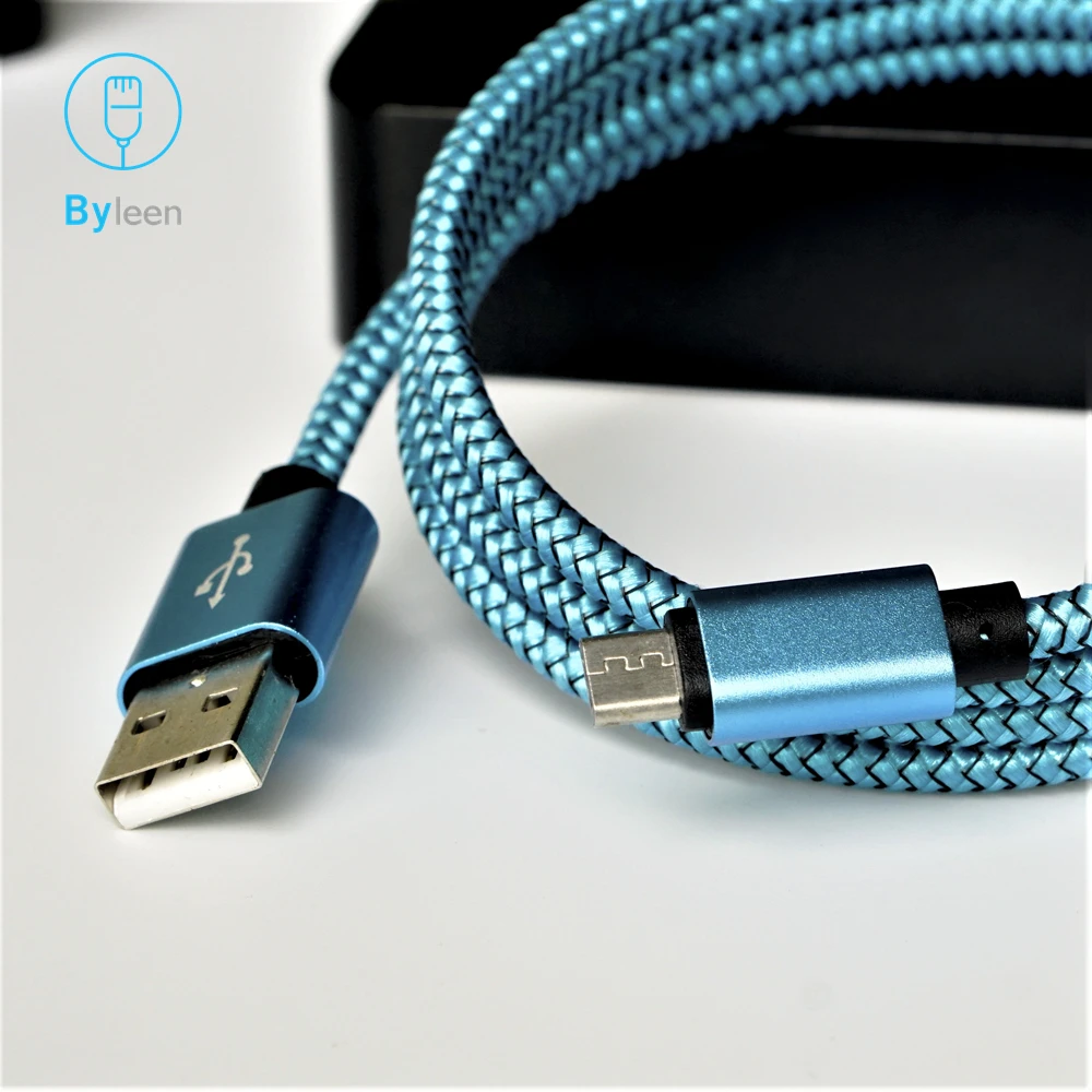 ByleenFast Charging Data Sync Micro USB Cable 1M 2M 0.25M Android Phone Charger Kable for Xiaomi Redmi Note 5 6 Pro PS4 Kindle