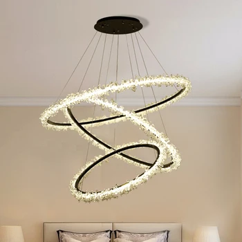 

Modern LED crystal chandelier Nordic hanging lights bedroom lighting fixtures home deco luminaires living room suspended lamps