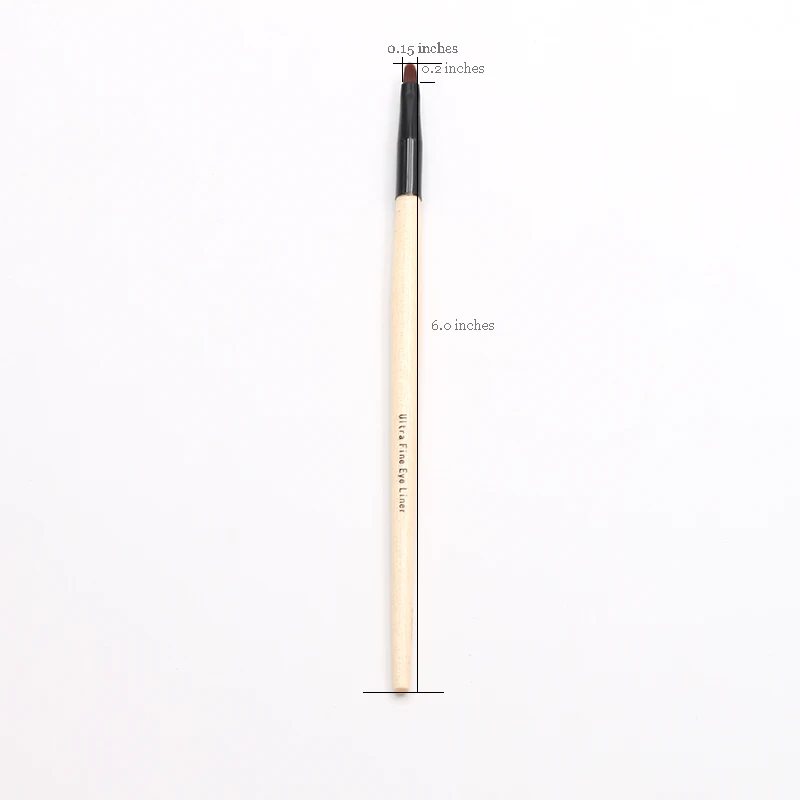 Профессиональная длинная ручка деревянная прямые синтетические волосы Конечная точность тонкий тонко коническая ультра тонкая кисточка для подводки глаз