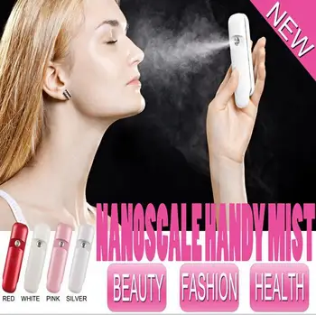 

USB Rechargeable Nano Handy Mist Sprayer ,Mini Mist Atomization Facial Humectant Steamer MINI Ionic Sprayer