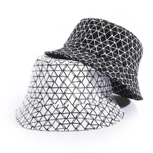 LDSLYJR Хлопок Полосатая решетка Панама шляпа рыбака шляпа для путешествий на открытом воздухе шляпа от солнца шляпы для мужчин и женщин 183