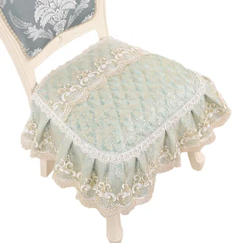 

2019 New European Style Exquisite Non-slip Pad To Increase Upholstery Top Popular Fabric Chairs Big Lace Chair Cushion LH680