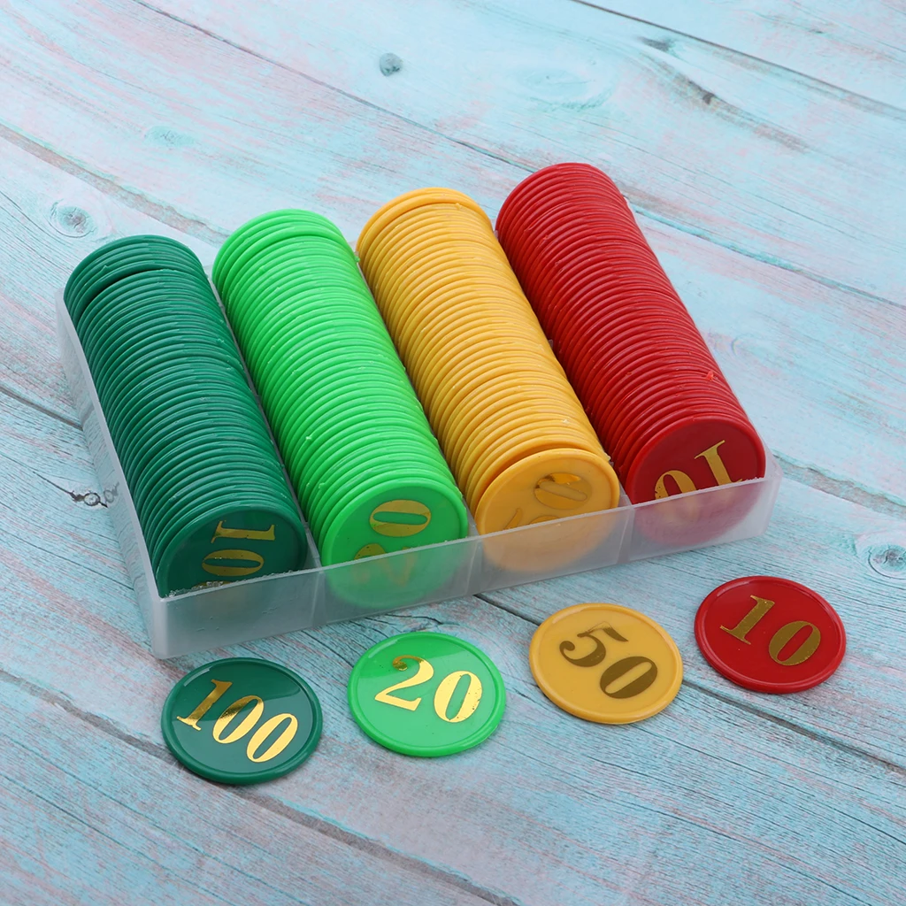 160pcs Acrylic Game Wager Mahjong Money Chips 33mm For Gambling Poker Game Mahjong Playing And Other Recreation Games