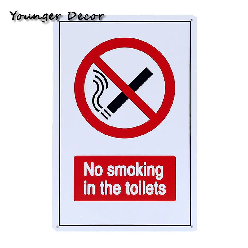 Предупреждение нет тупых людей металлическая вывеска нет фотография курить в туалете стены искусства картины пластины рок Олово знак YA105 - Цвет: SKU0959