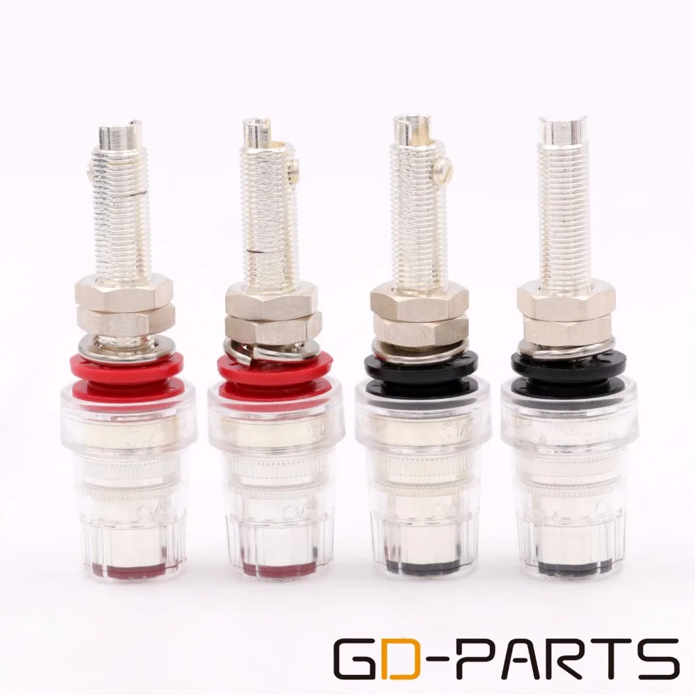 

4PCS CMC 858-LU-AG High End SPEAKER Binding Post Terminal Connector Female Amplifier Banana Jack Socket Silver Plated