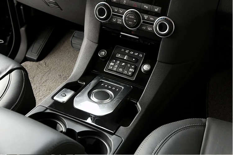 Для Land Rover Дискавери 4 LR4 2010- автомобильный Стайлинг ABS черный глянец центральная консоль переключения передач рамка Накладка аксессуары