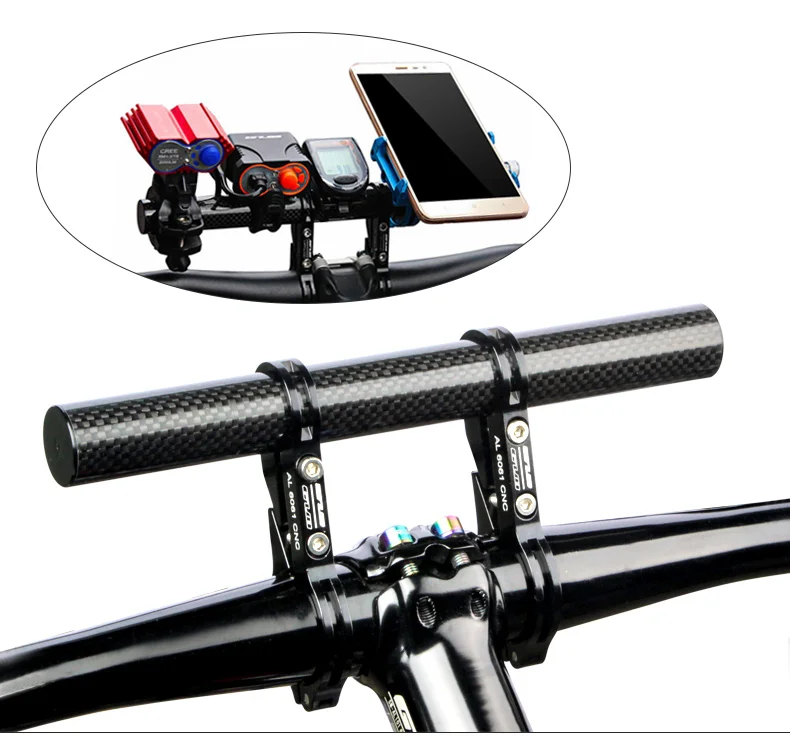 GUB-202 Estensione espansione supporto manubrio FIBRA CARBONIO bici bicicletta