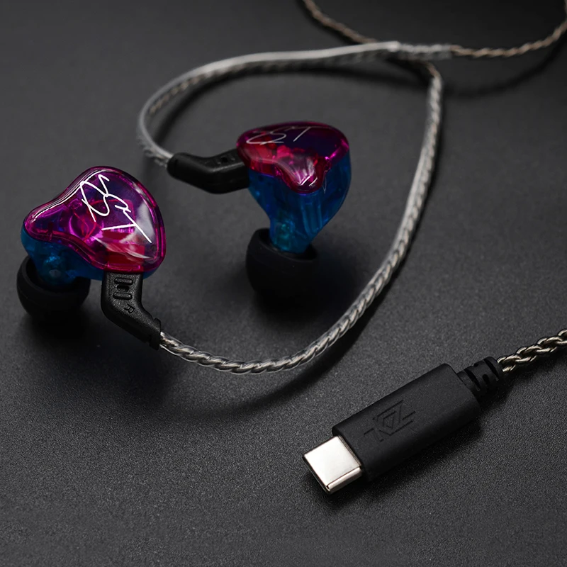 2018 KZ Тип usb-C кабель наушников цифровой декодирования OFC провод обновления 0 75 мм