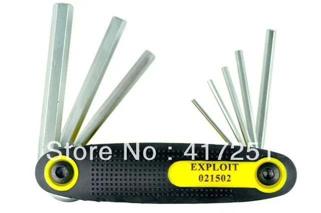 

8 Piece Folding Hex Key L Allen Wrench Metric Set Arms Hand Driver Tools