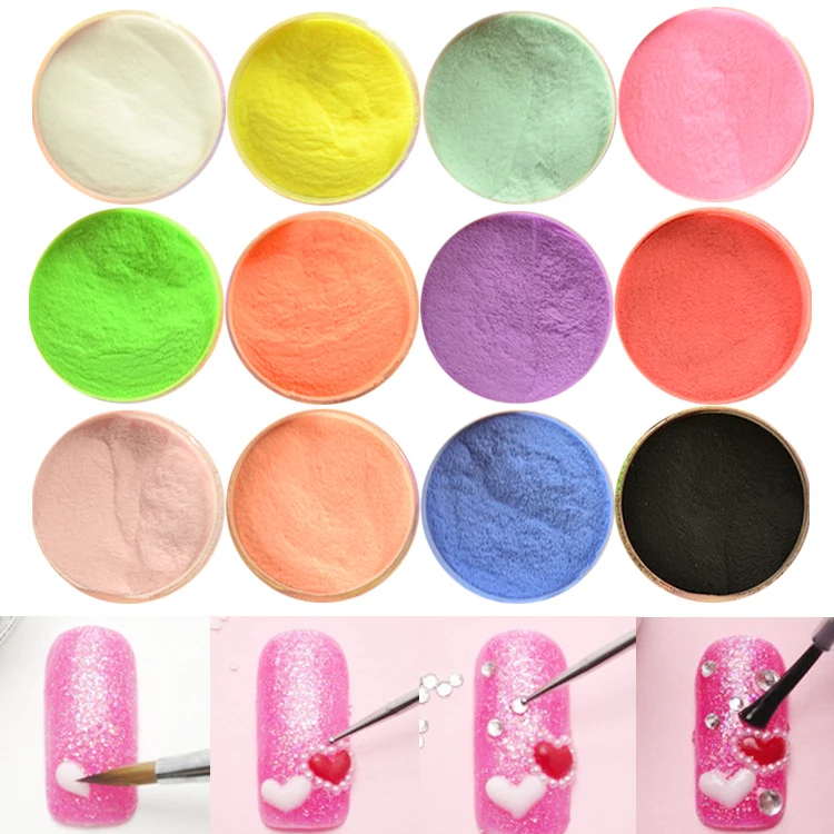 12pcs Professional Nail Acrylic powder Crystal powder nail Phototherapy