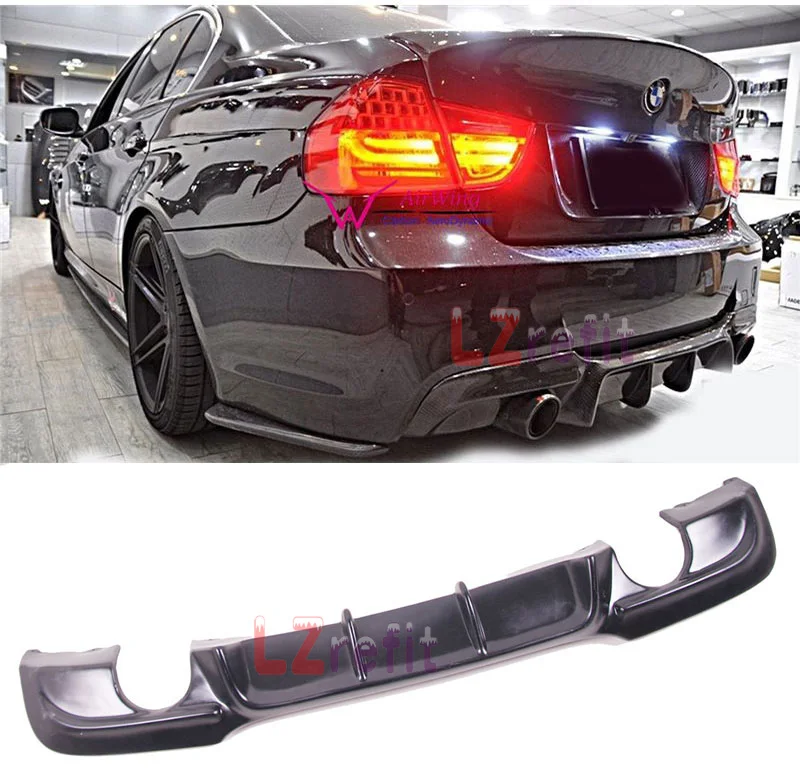 Неокрашенный большой ребра задний диффузор для BMW E90 3 Series 323i 325i 328i 335i седан 06