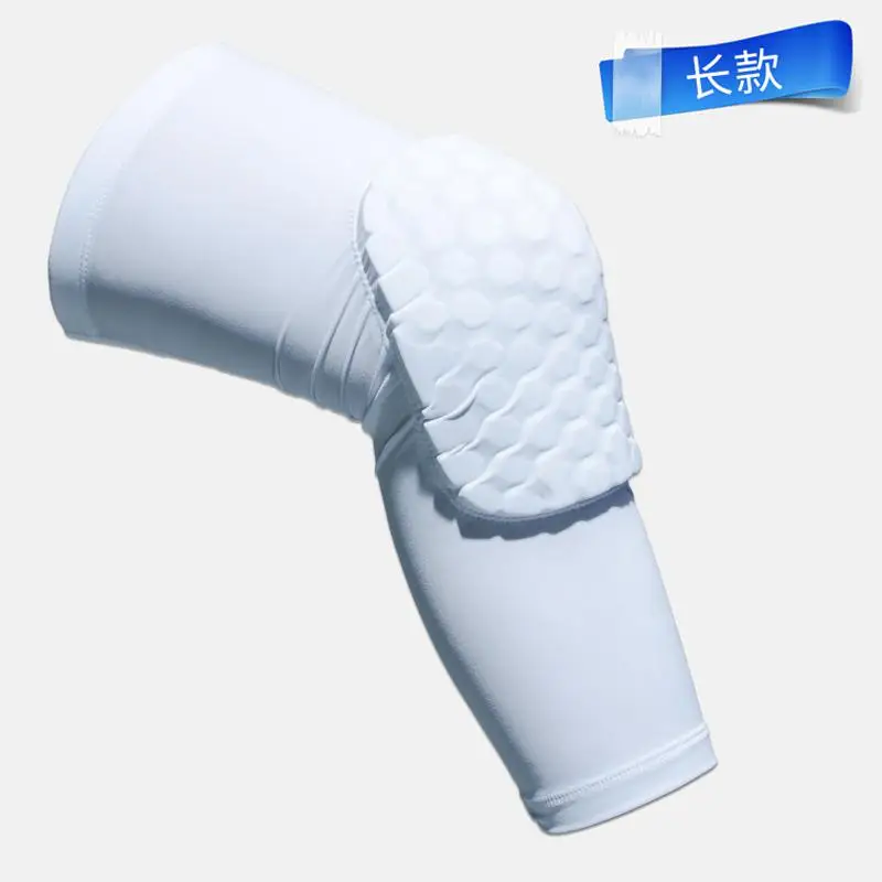2pcs Honeycomb Gym Basketball Sports Knee Leg Support Brace Tape Guard Pads Brace Wrap Sleeve Protector Support Kneepad - Цвет: white