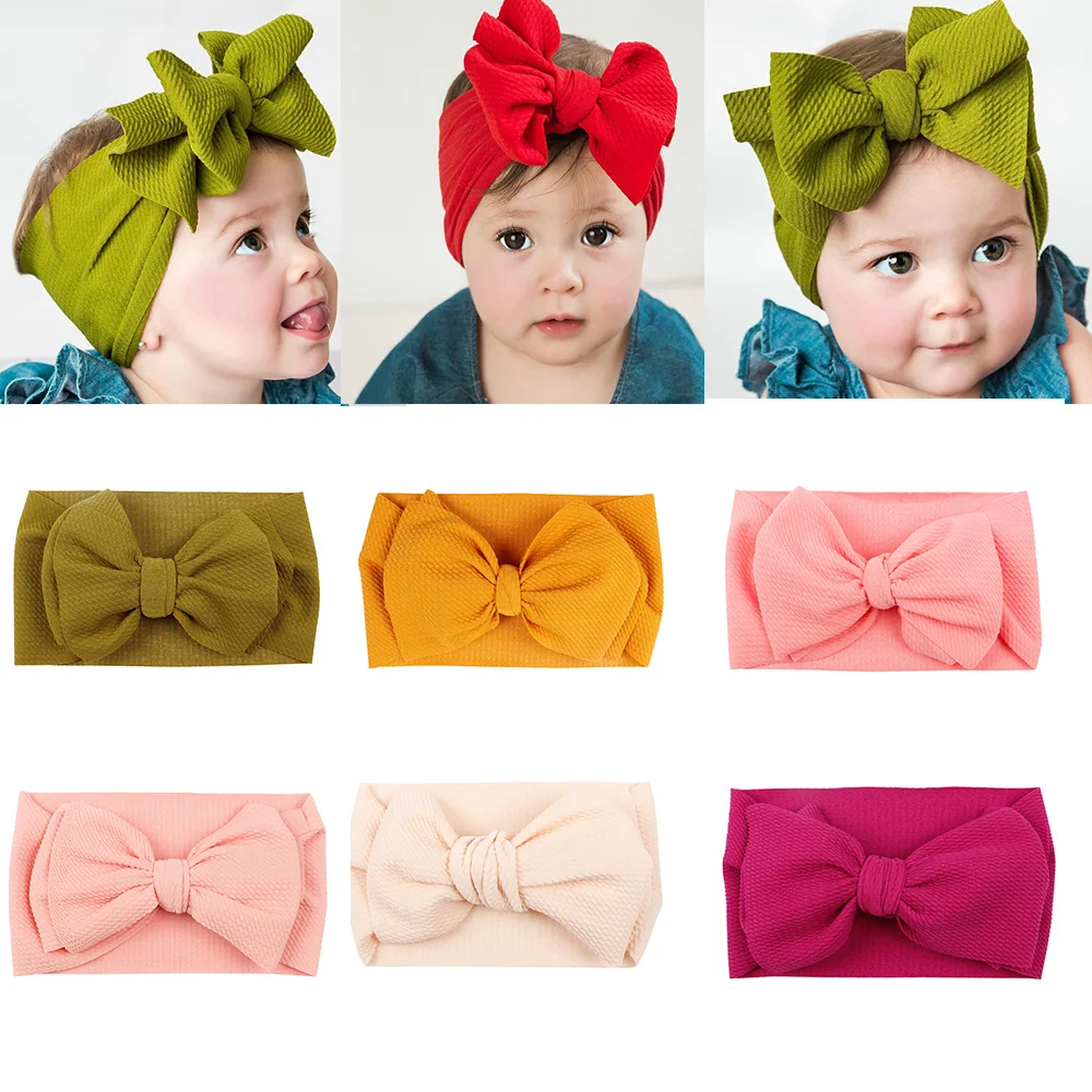 

Adjustable Big Bow Headwrap Baby Headband Top Knot Headbands Over Sized Bow Hair Turban Newborn Head Band Girl Large Hair Bows
