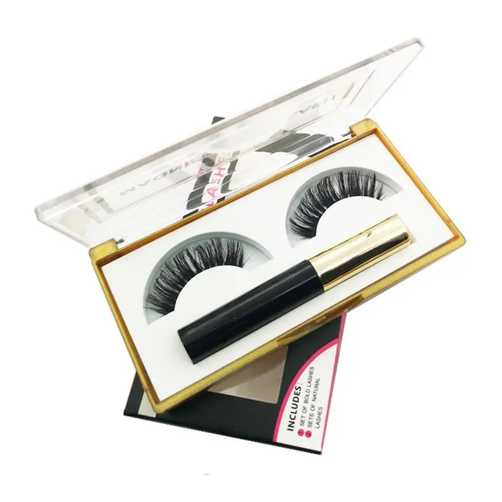 Magnetic Eyeliner With 3D Magnetic Eyelashes Black Waterproof Magnetic Liquid Eyeliner Magnetic Lashliner For Use