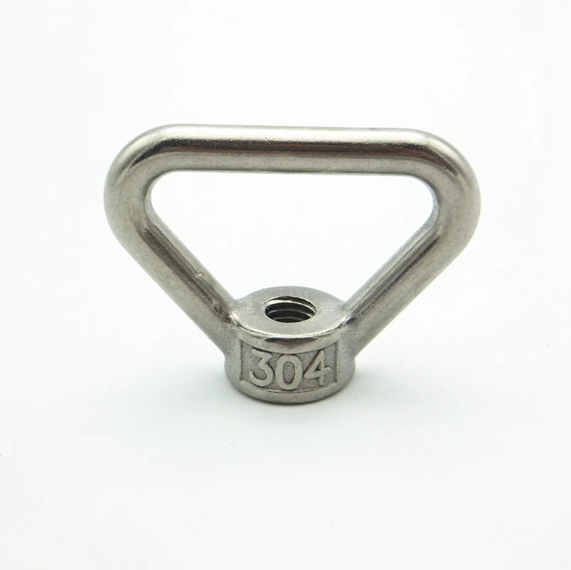 

M8 M10 304 Stainless Steel Metric Thread Triangle Ring Nut Marine Lifting Eye Nut Fastener