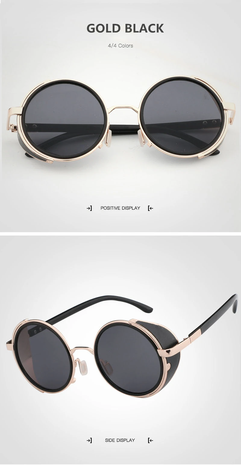 HDCRAFTER бренд Ретро Винтаж стимпанк Солнцезащитные очки круглые солнцезащитные очки для мужчин/женщин унисекс очки аксессуары
