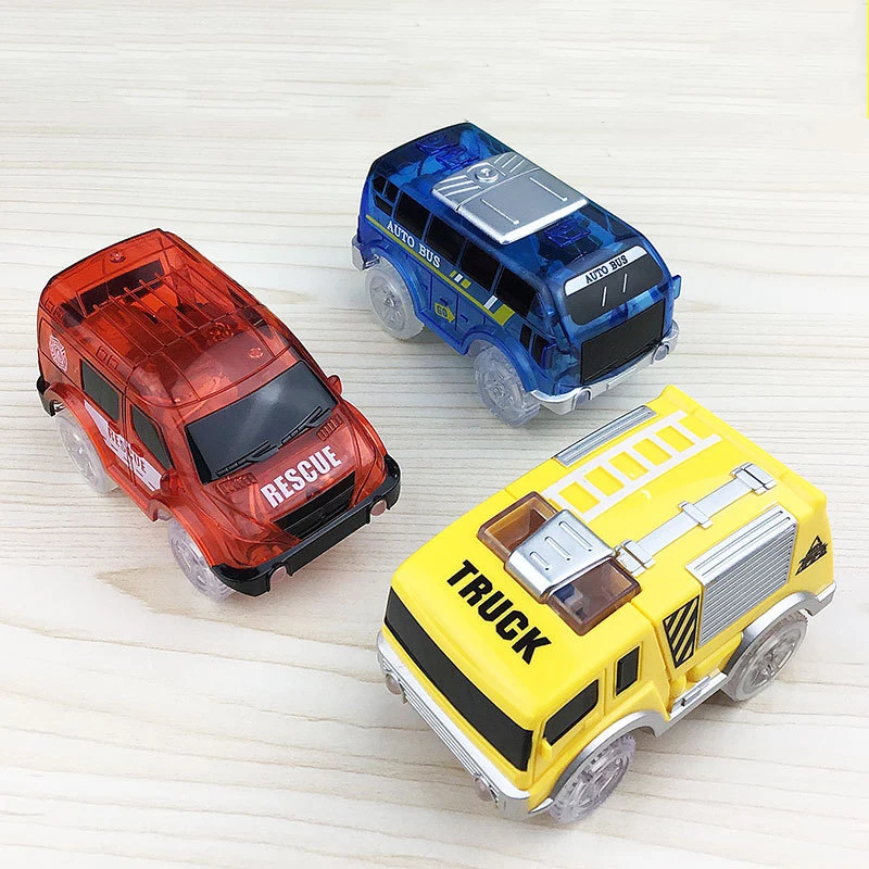 5,5 см магический рельсовый автомобиль волшебный трек автомобиль игрушка Темный в светящемся грузовике трек детская игра-головоломка игрушка детский подарок