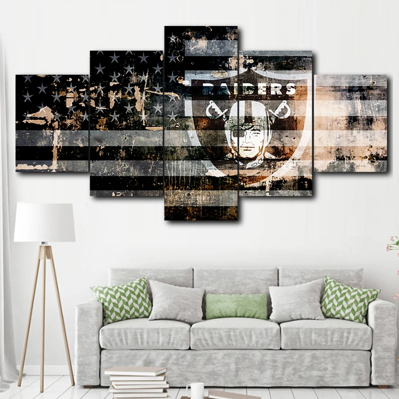 

Raiders Creative 5 panel canvas painting modern abstract photo wall painting decoration