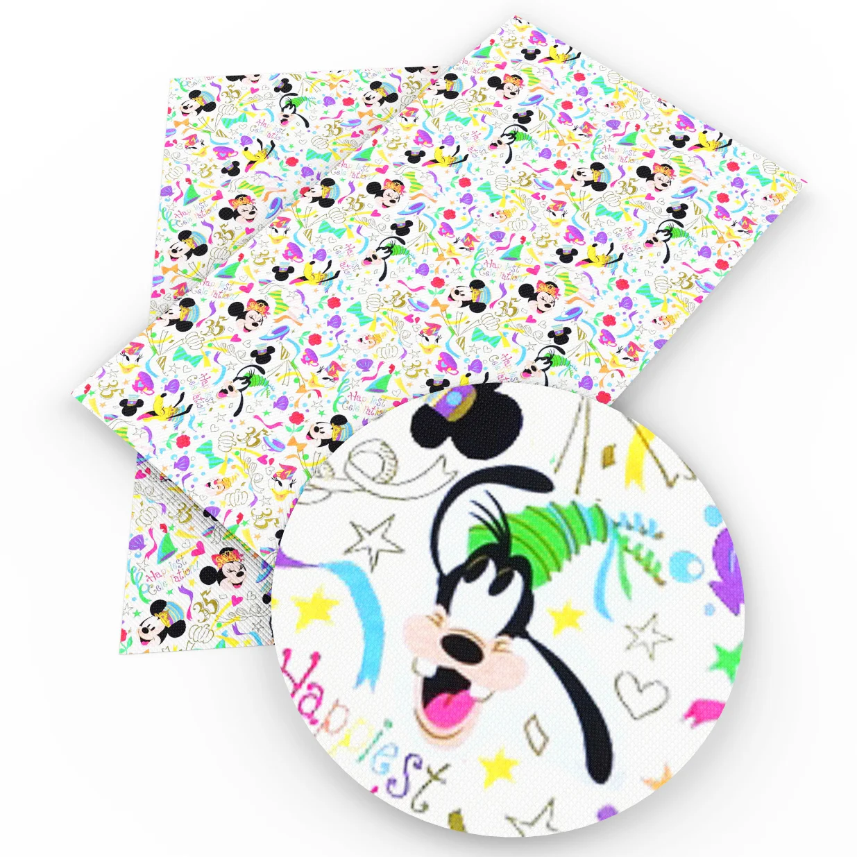 

New 20*34cm Animal Printed Faux Synthetic Leather Patchwork For Hair Bow Bags Phone Cover DIY Projects,1Yc5946