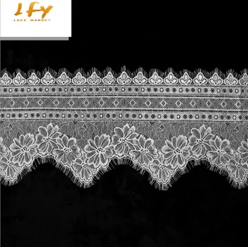 

LFY new style 23cm 3 meters bride wedding dress skirt long dress vest lingerie garment lace trim non elastic trimming