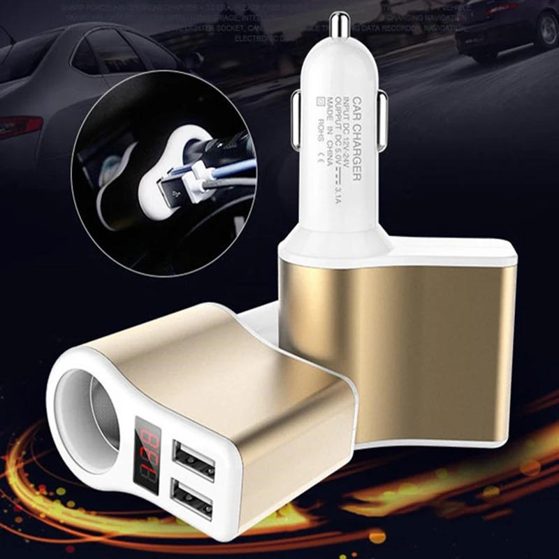 Keenpower прикуриватель Зарядное устройство 2 Порты usb 5 В 3.1A 1 гнездо прикуривателя