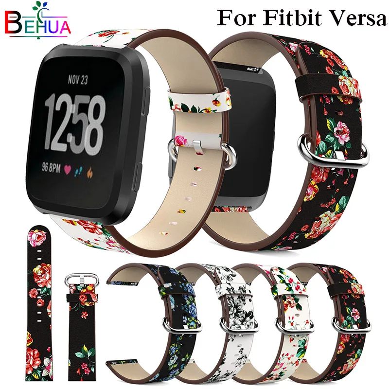 Цветок кожи замена Браслет для Fitbit Versa наручные часы полос ремешок аксессуары для Fitbit Versa спортивные ремешки