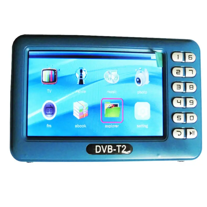 Digital DVB-T2T Mini Handheld TV with 4.3 inch LCD Screen  (5)