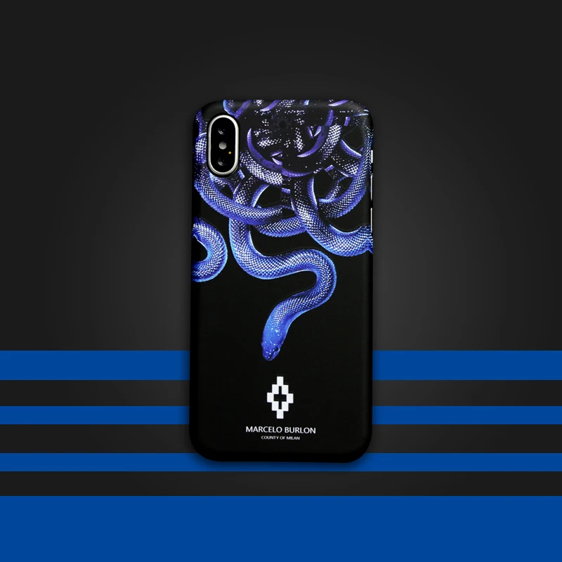 Marcelo Burlon MB cases for iphone 6 6plus 6s plus 7 8 X hard PC luxury plastic phone cover Fashion Tide snake case _ - AliExpress Mobile