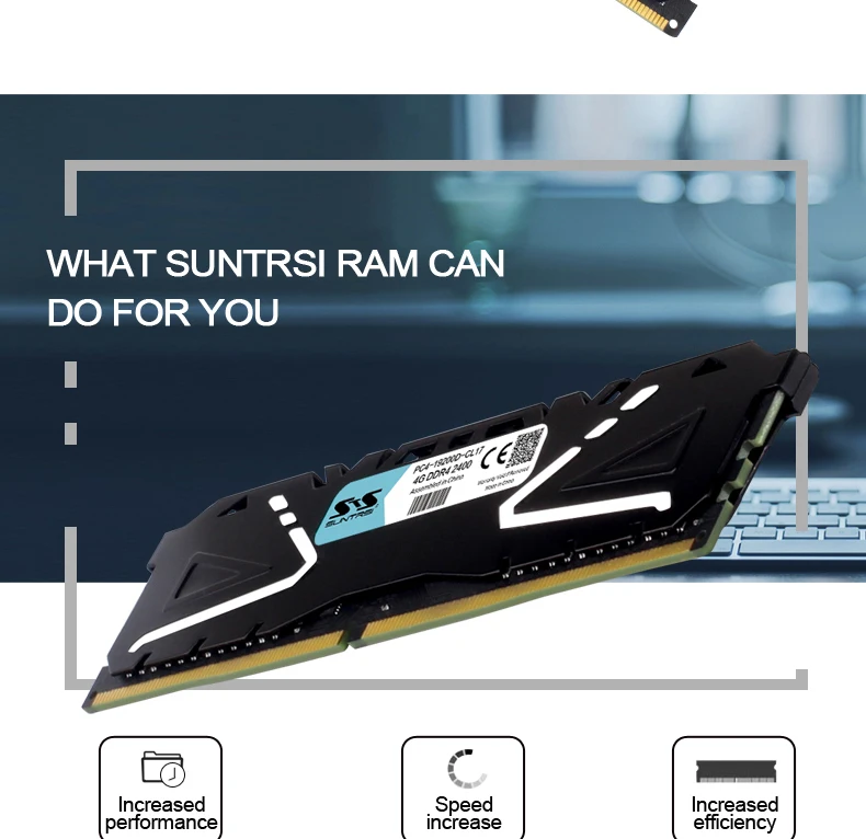 Suntrsi DDR4 4 ГБ 8 ГБ оперативная память 2400 МГц 1,2 в 288pin высокоскоростная оперативная память для настольных ПК Intel и AMD подарок на 4 ГБ USB