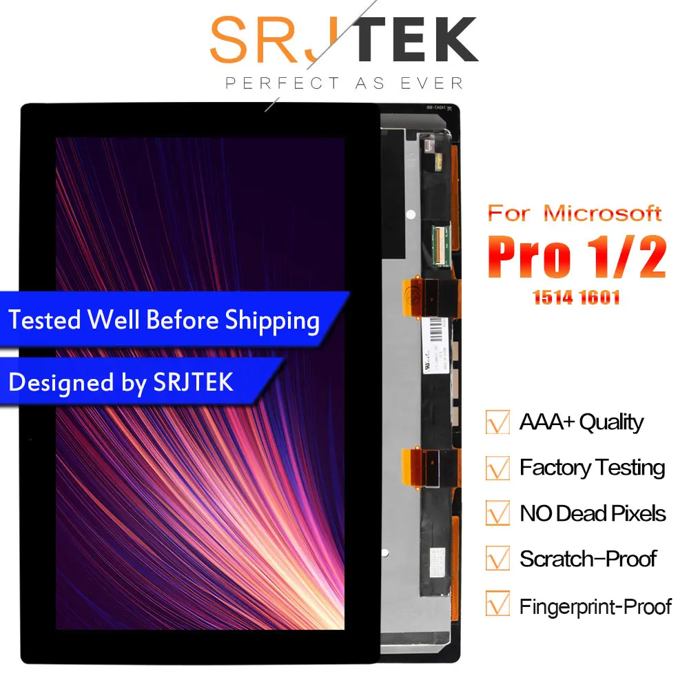 SRJTEK 10 6 для Microsoft Surface Pro 1 1514 2 1601 ЖК-дисплей сенсорный экран дигитайзер матрица