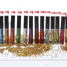 Блестящие глаза Женская водонепроницаемая пигментированная Красная белая Золотая жидкая подводка для глаз