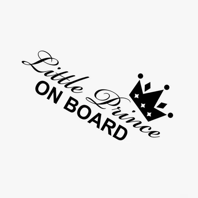 

15CM*6.9CM LITTLE PRINCE ON BOARD STICKER DECAL VINYL CAR Black/Sliver GS3692