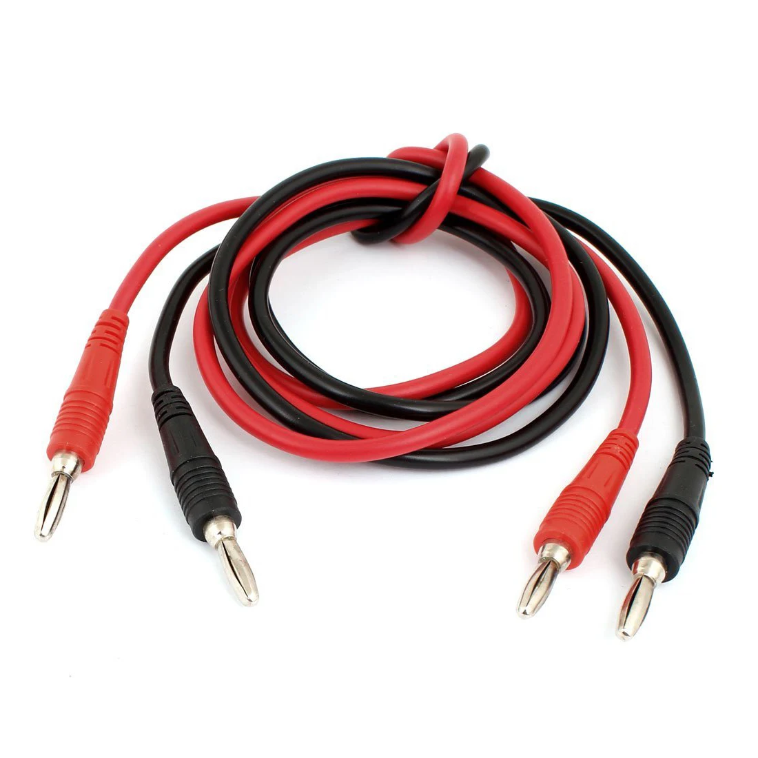 Noir et rouge Beauneo Une paire de Ligne de test multimetre a Fiche banane 1000V 2.6 Ft Sonde de voltmetre Cable de test de voltmetre